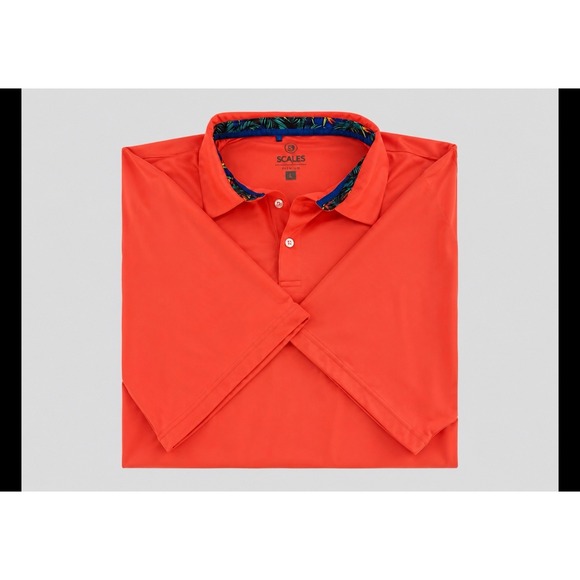 Scales Other - Scales XL Polo Shirt Mens  Performance Golf Stretch Short Sleeve Tropical